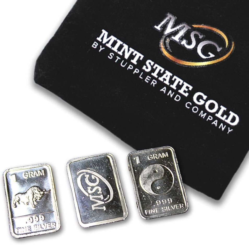 Discover the Beauty: MINT STATE GOLD One Gram Silver Bars Review!