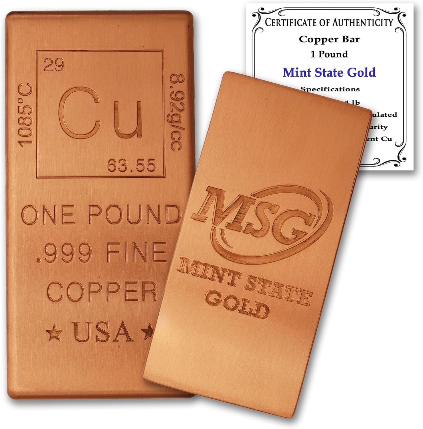 Elevate Your Collection: 1 lb Copper Bar Review – Pure Bullion with a Unique Element Design!