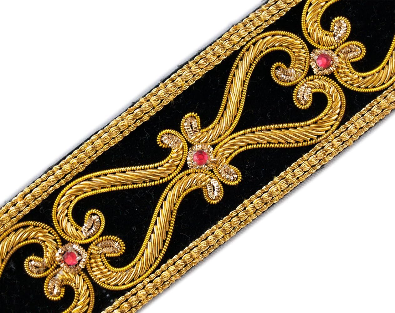 Elevate Your Craft with Luxurious Hand-Beaded Gold Bullion Trim